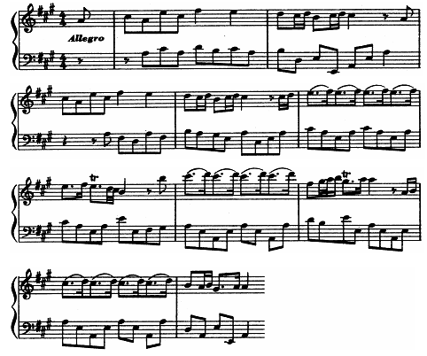 作品谱例 柴可夫斯基第五交响曲 2，辅助音，作品实例